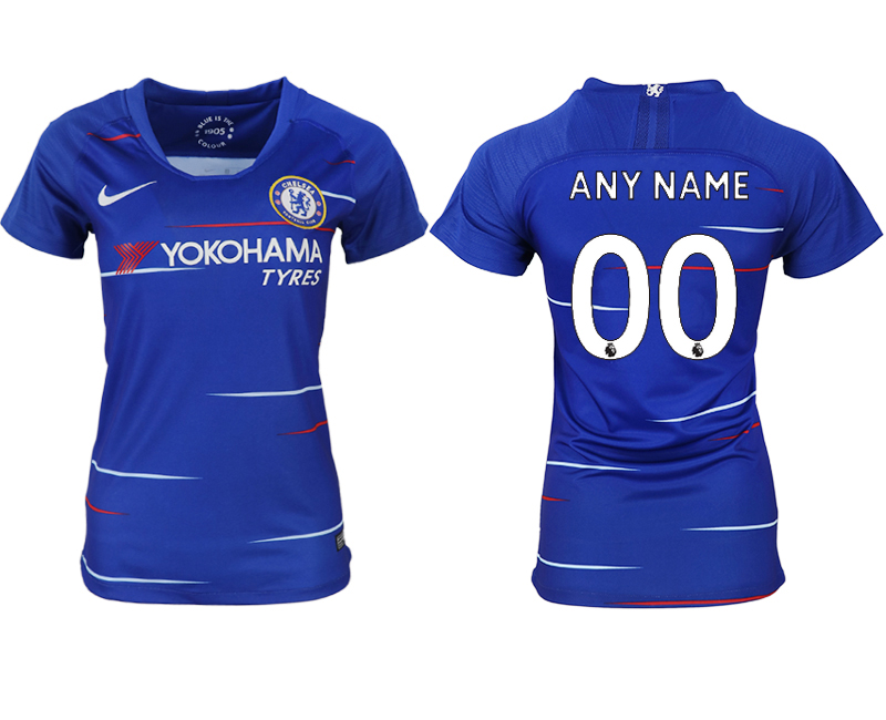 2018-19 Chelsea Home Customized Women Soccer Jersey - Click Image to Close