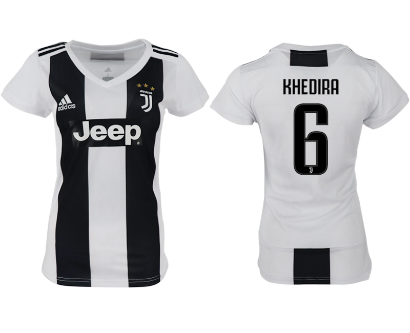 2018-19 Juventus 6 KHEDIRA Home Women Soccer Jersey - Click Image to Close