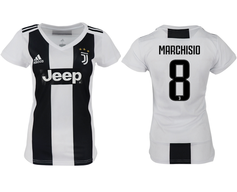 2018-19 Juventus 8 MARCHISIO Home Women Soccer Jersey - Click Image to Close