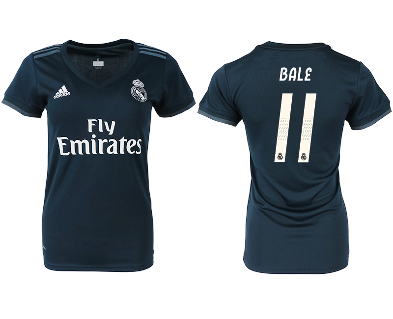 2018-19 Real Madrid 11 BALE Away Women Soccer Jersey