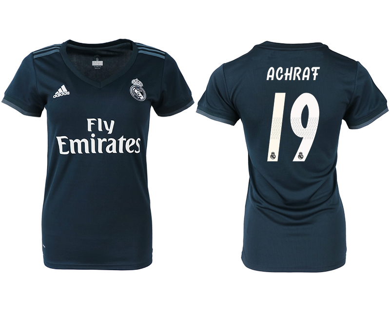 2018-19 Real Madrid 19 ACHRAF Away Women Soccer Jersey
