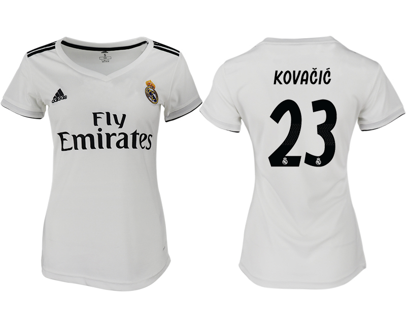 2018-19 Real Madrid 23 KOVACIC Home Women Soccer Jersey