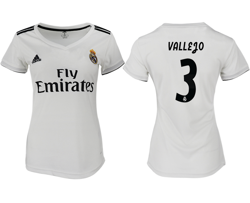 2018-19 Real Madrid 3 VALLEGO Home Women Soccer Jersey - Click Image to Close