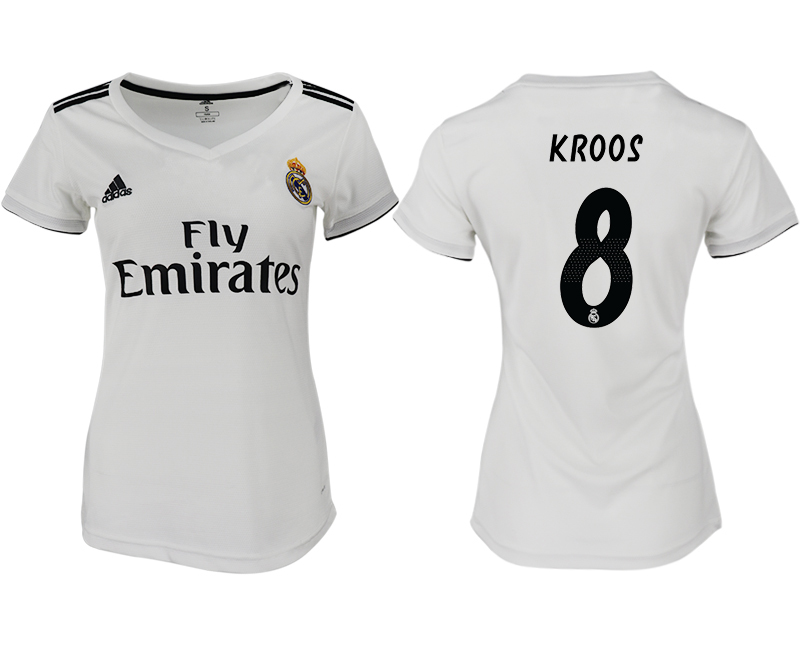 2018-19 Real Madrid 8 KROOS Home Women Soccer Jersey