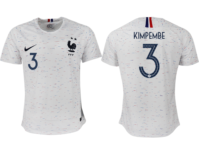 France 3 KIMPEMBE Away 2018 FIFA World Cup Thailand Soccer Jersey - Click Image to Close