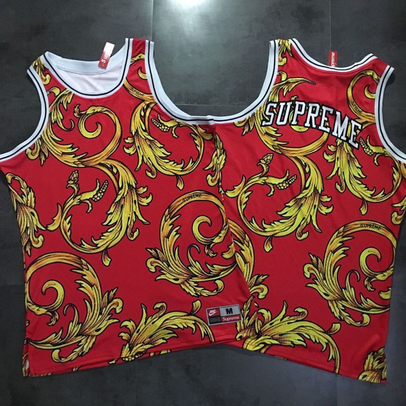 Supreme Nike Foamposite Collection Red Basketball Jersey