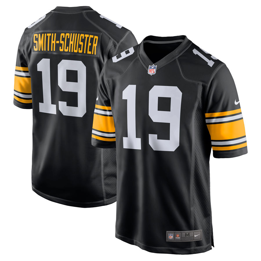 Nike Steelers 19 JuJu Smith-Schuster Black Game Jersey