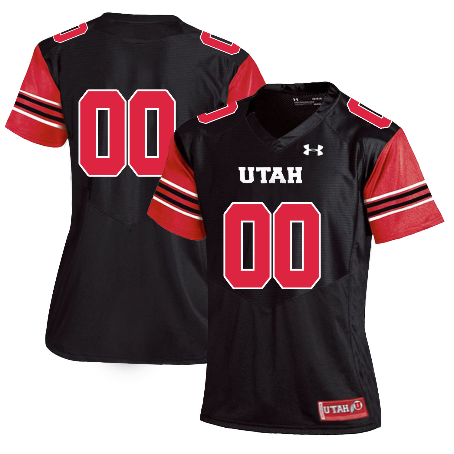 Utah Utes Black Women's Customized College Football Jersey