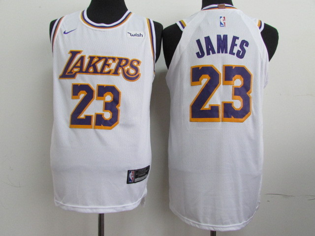 Lakers 23 Lebron James White 2018-19 Nike Authentic Jersey