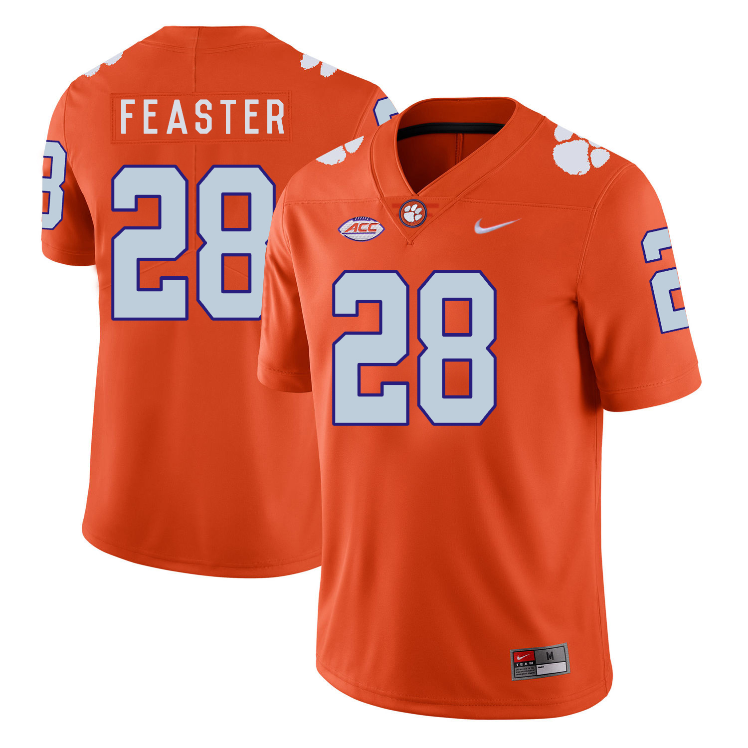 Clemson Tigers 28 Tavien Feaster Orange Nike College Football Jersey