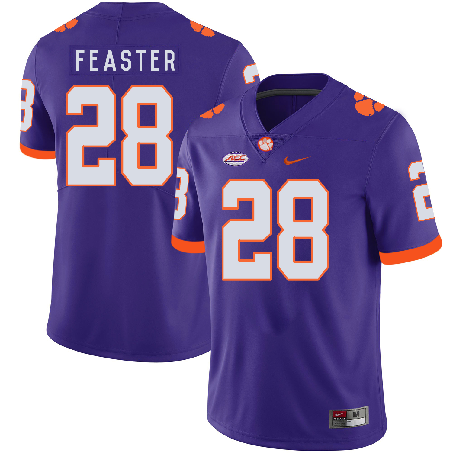 Clemson Tigers 28 Tavien Feaster Purple Nike College Football Jersey