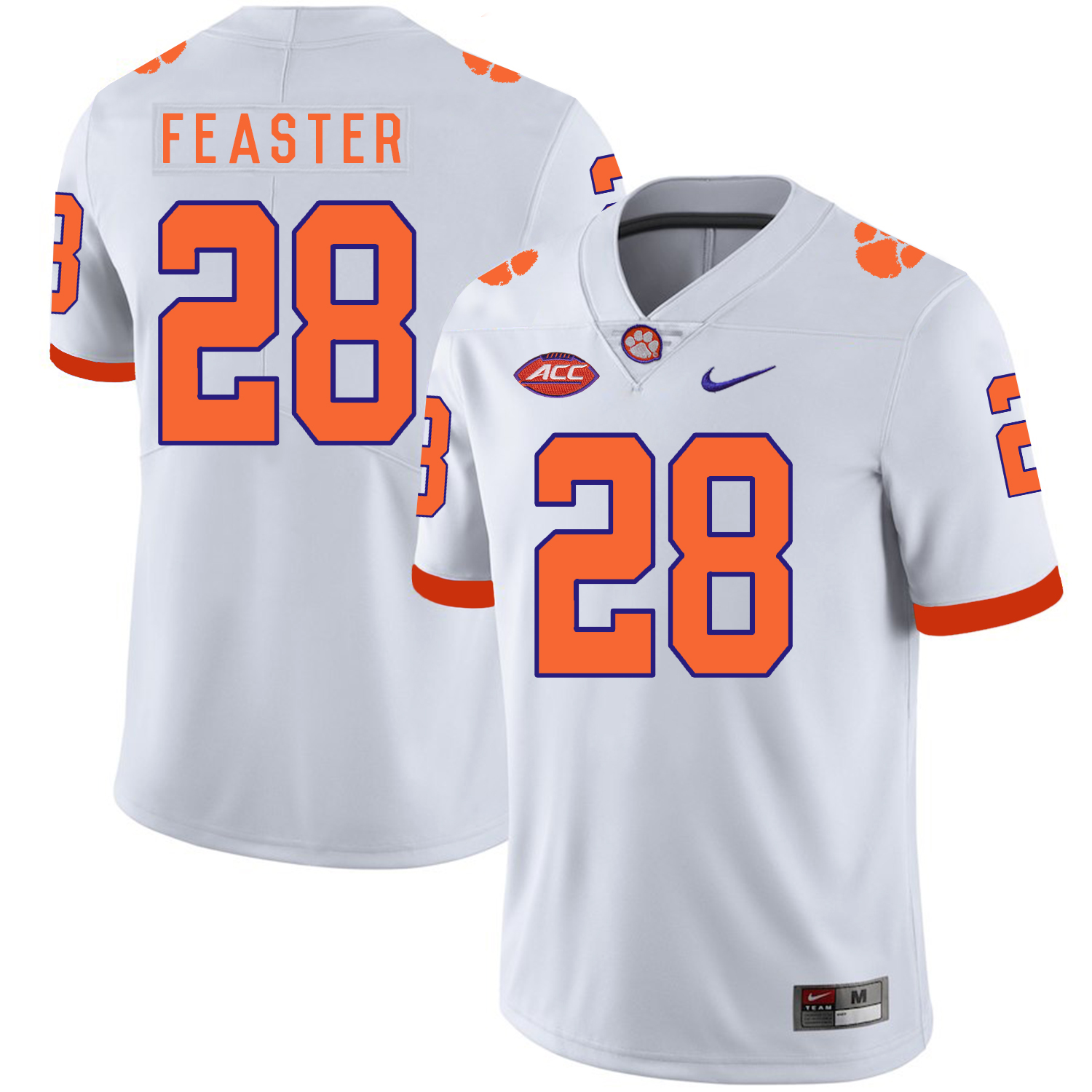 Clemson Tigers 28 Tavien Feaster White Nike College Football Jersey