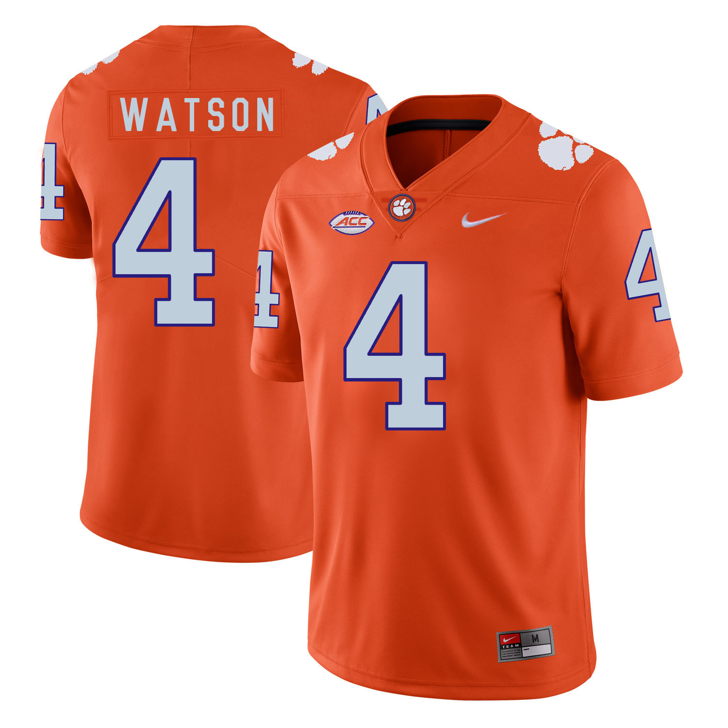 Clemson Tigers 4 Deshaun Watson Orange Nike College Football Jersey