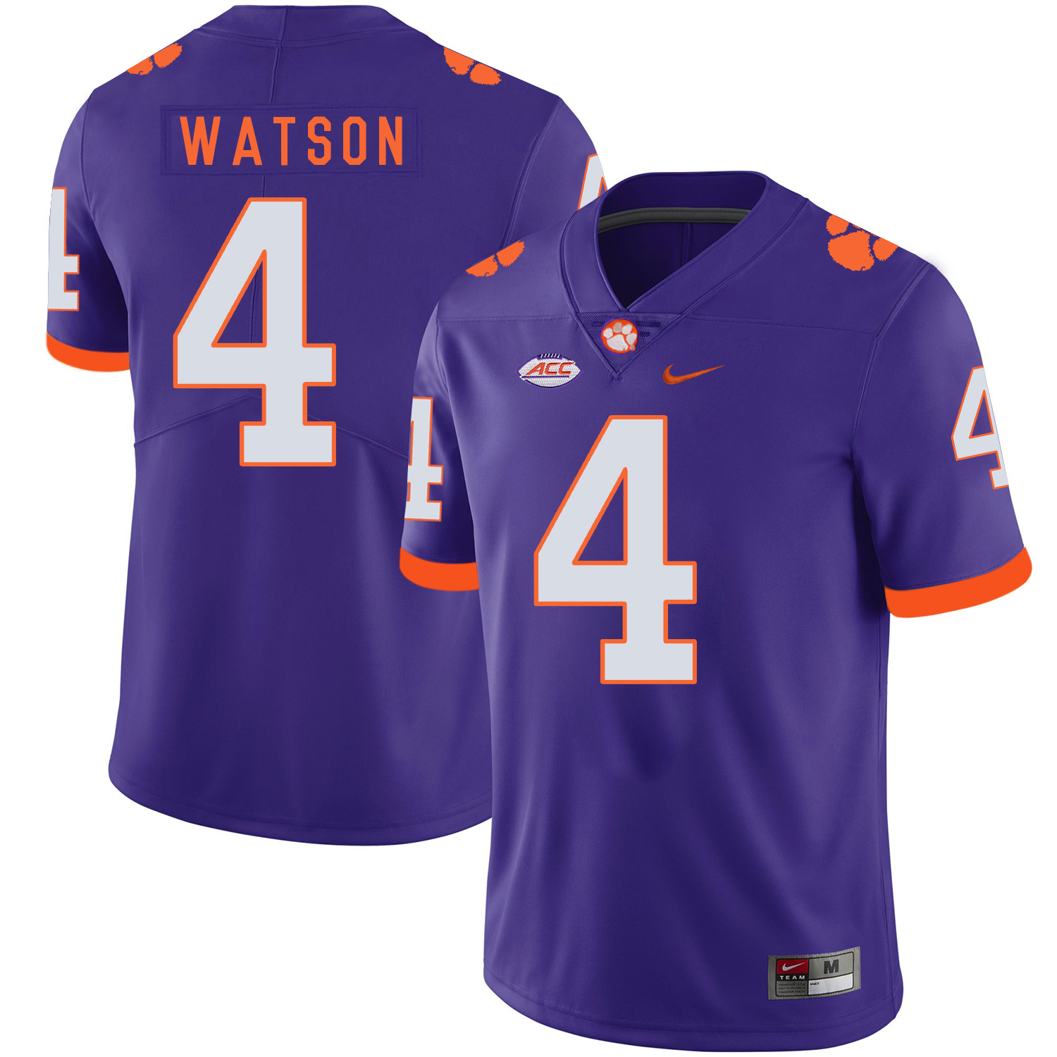 Clemson Tigers 4 Deshaun Watson Purple Nike College Football Jersey