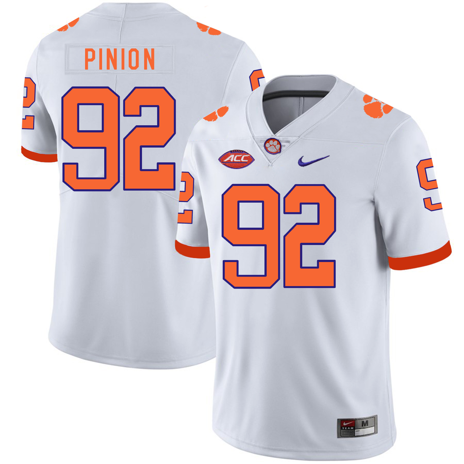 Clemson Tigers 92 Bradley Pinion White Nike College Football Jersey