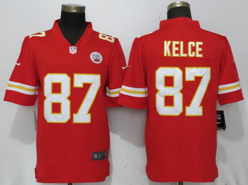 Nike Chiefs 87 Travis Kelce Red Vapor Untouchable Limited Jersey