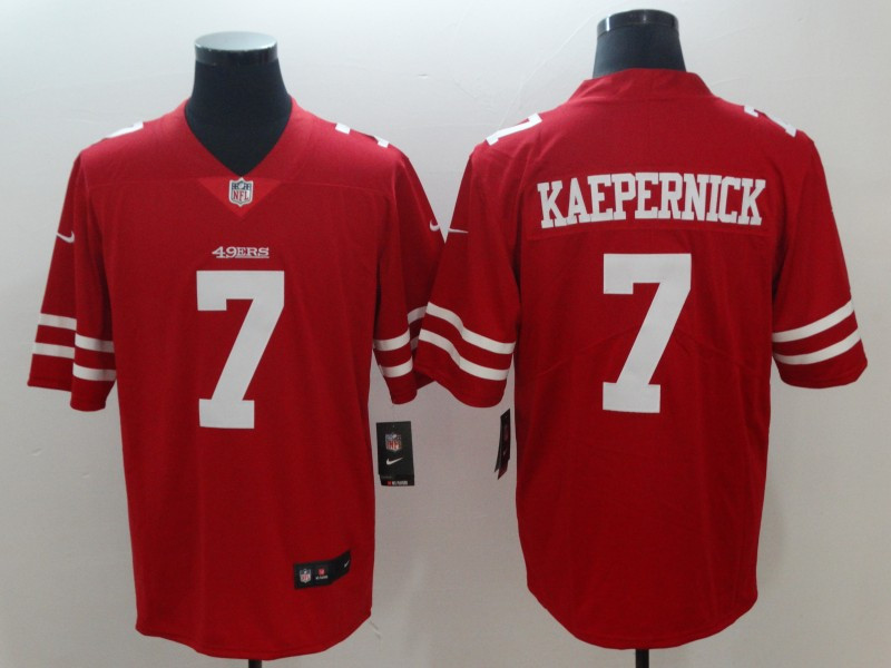 Nike 49ers 7 Colin Kaepernick Red Youth Vapor Untouchable Limited Jersey