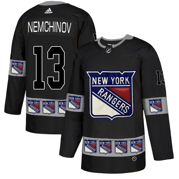 Rangers 13 Sergei Nemchinov Black Team Logos Fashion Adidas Jersey
