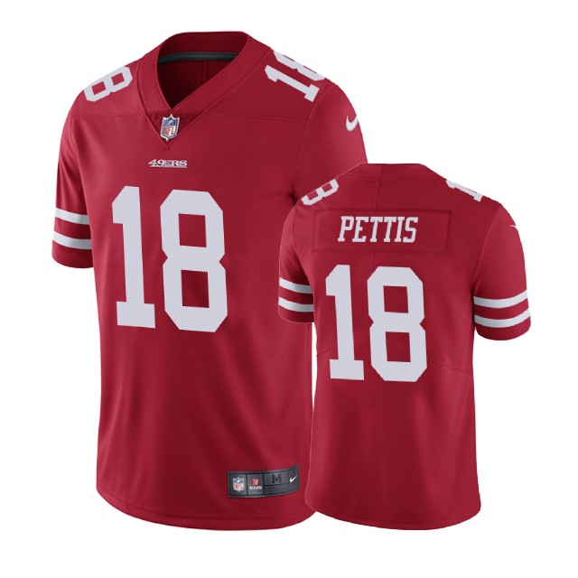 Nike 49ers 18 Dante Pettis Red Vapor Untouchable Limited Jersey