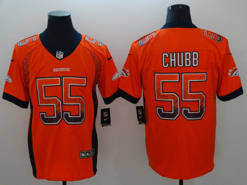 Nike Broncos 55 Bradley Chubb Orange Drift Fashion Limited Jersey