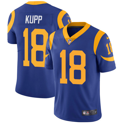 Nike Rams 18 Cooper Kupp Royal Youth Vapor Untouchable Limited Jersey - Click Image to Close