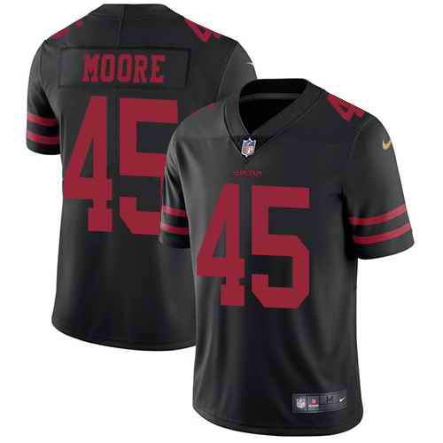 Nike 49ers 45 Tarvarius Moore Black Vapor Untouchable Limited Jersey