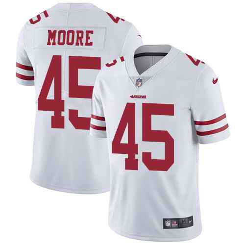 Nike 49ers 45 Tarvarius Moore White Youth Vapor Untouchable Limited Jersey