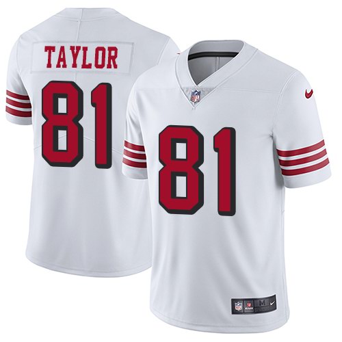 Nike 49ers 81 Trent Taylor White Youth Color Rush Youth Vapor Untouchable Limited Jersey
