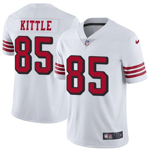 Nike 49ers 85 George Kittle White Youth Color Rush Youth Vapor Untouchable Limited Jersey