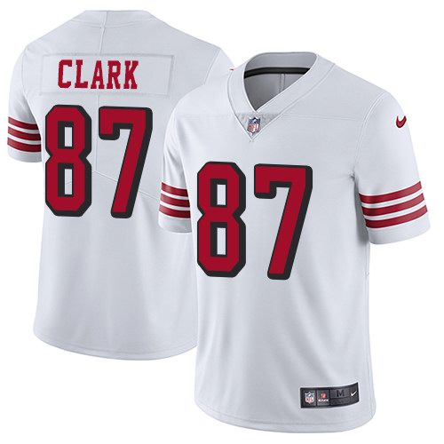 Nike 49ers 87 Dwight Clark White Youth Color Rush Youth Vapor Untouchable Limited Jersey