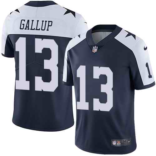 Nike Cowboys 13 Michael Gallup Navy Throwback Youth Vapor Untouchable Limited Jersey