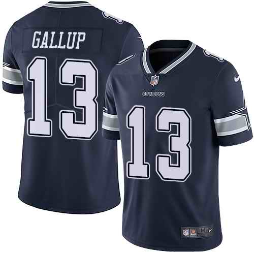 Nike Cowboys 13 Michael Gallup Navy Youth Vapor Untouchable Limited Jersey