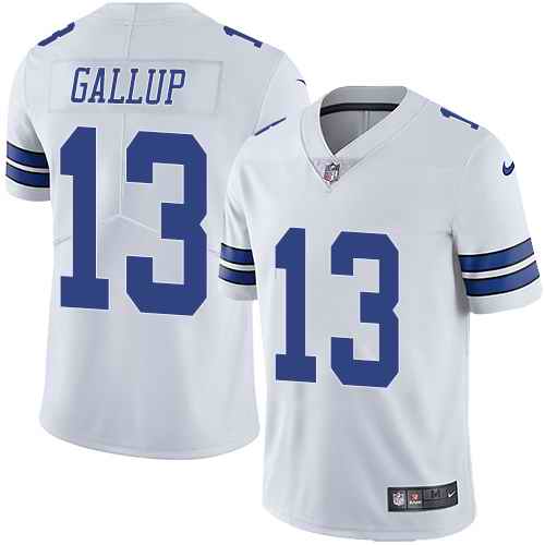 Nike Cowboys 13 Michael Gallup White Youth Vapor Untouchable Limited Jersey