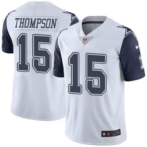 Nike Cowboys 15 Deonte Thompson White Youth Color Rush Limited Jersey
