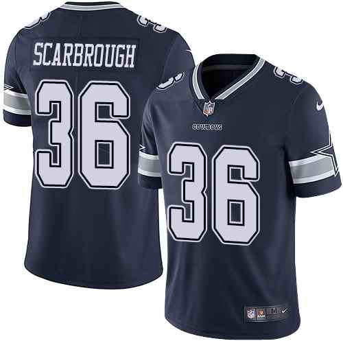 Nike Cowboys 36 Bo Scarbrough Navy Vapor Untouchable Limited Jersey - Click Image to Close