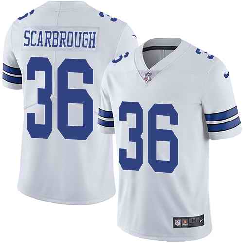 Nike Cowboys 36 Bo Scarbrough White Vapor Untouchable Limited Jersey
