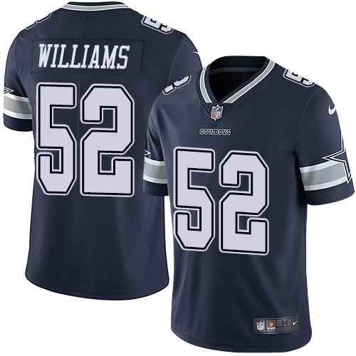 Nike Cowboys 52 Connor Williams Navy Youth Vapor Untouchable Limited Jersey