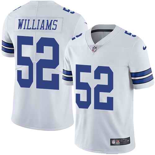 Nike Cowboys 52 Connor Williams White Youth Vapor Untouchable Limited Jersey
