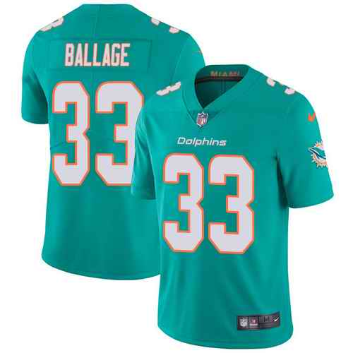 Nike Dolphins 33 Kalen Ballage Aqua Youth Vapor Untouchable Limited Jersey