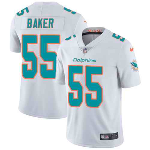 Nike Dolphins 55 Jerome Baker White Youth Vapor Untouchable Limited Jersey