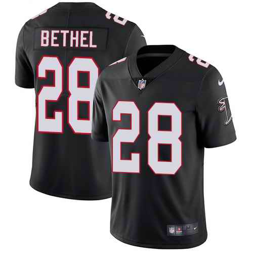 Nike Falcons 28 Justin Bethel Black Vapor Untouchable Limited Jersey