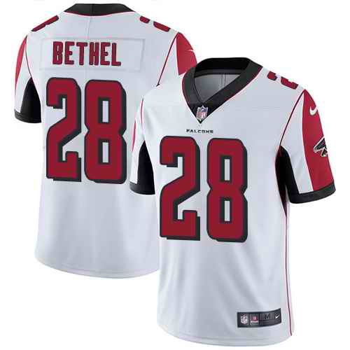 Nike Falcons 28 Justin Bethel White Vapor Untouchable Limited Jersey