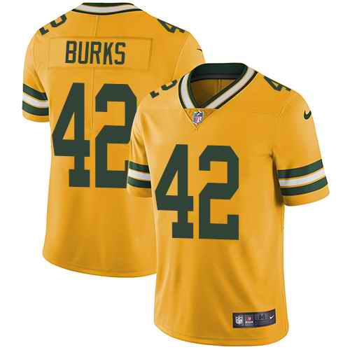 Nike Packers 42 Oren Burks Orange Youth Vapor Untouchable Limited Jersey