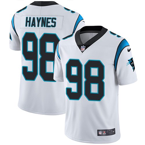 Nike Panthers 98 Marquis Haynes White Vapor Untouchable Limited Jersey - Click Image to Close
