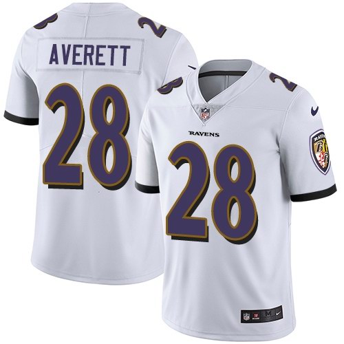 Nike Ravens 28 Anthony Averett White Vapor Untouchable Limited Jersey