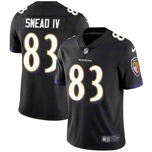 Nike Ravens 83 Willie Snead IV Black Youth Vapor Untouchable Limited Jersey