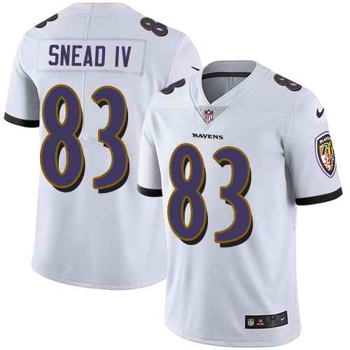 Nike Ravens 83 Willie Snead IV White Vapor Untouchable Limited Jersey