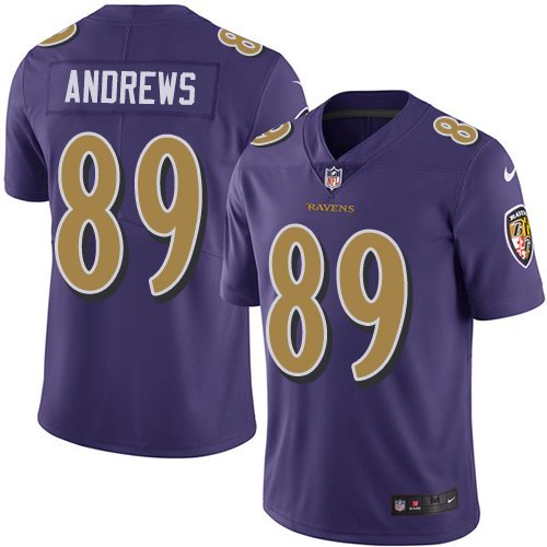 Nike Ravens 89 Mark Andrews Purple Youth Color Rush Limited Jersey - Click Image to Close