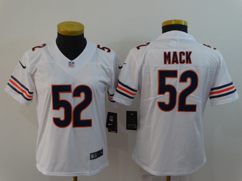 Nike Bears 52 Khalil Mack White Women Vapor Untouchable Limited Jersey Nike Bears 52 Khalil Mack White Women Vapor Untouchable Limited Jersey