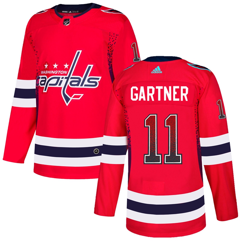 Capitals 11 Mike Gartner Red Drift Fashion Adidas Jersey - Click Image to Close